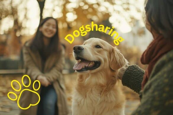 Hund begrüßt eine Frau / Was ist Dogsharing? / Dogsharing Tipps von der Hundetrainerin / Dogsharing Erfahrungen